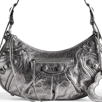Balenciaga (wmns)  Le Cagole Small Shoulder Bag Metallized 'silver'