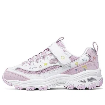 Skechers (gs)  D'lites Bright Blossoms 'white Purple'