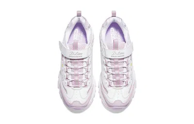 Skechers (gs)  D'lites Bright Blossoms 'white Purple'