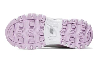 Skechers (gs)  D'lites Bright Blossoms 'white Purple'