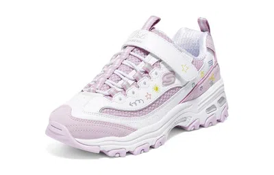 Skechers (gs)  D'lites Bright Blossoms 'white Purple'