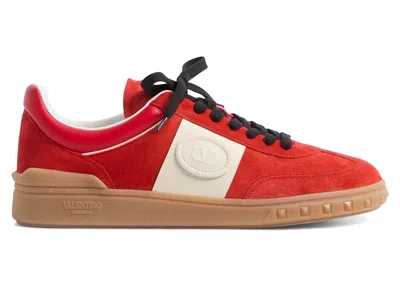 Pre-owned Valentino Garavani Men's  Upvillage Sneakers In Red/white In Multi