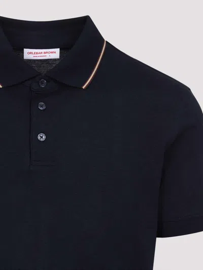Orlebar Brown Dominic Short-sleeved Polo T-shirt In Blue