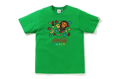 Pre-owned Bape Men's  X Coca Cola Milo Sport Climbing Tee Shirt In Green