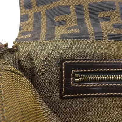 Pre-owned Fendi Brown Canvas Leather Shoulder Bag ()