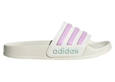 Pre-owned Adidas Originals Adilette Shower Slides Sneakers In Off White/bliss Lilac/halo Mint