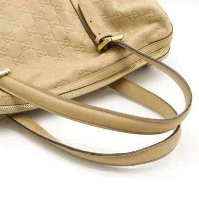 Pre-owned Gucci Beige Leather Tote Bag ()