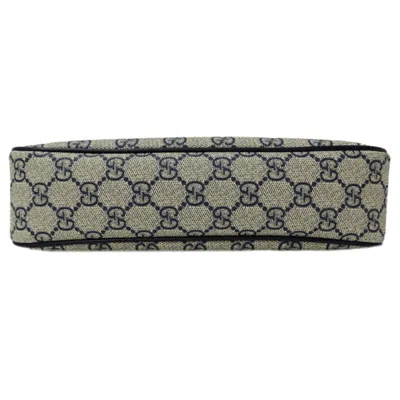 Pre-owned Gucci Beige Navy Pvc Handbag Shoulder Bag ()