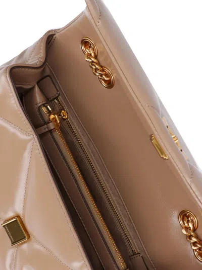 Tory Burch Quilted Chain Strap Top Handle Shoulder Bag In Neutral