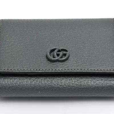 Pre-owned Gucci Gray Leather Wallet (tri-fold) ()