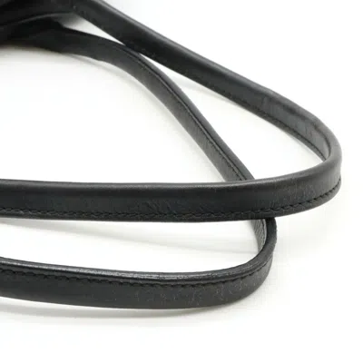 Pre-owned Gucci Sherry Line Black Green Red Color Nylon Leather Shoulder Bag ()