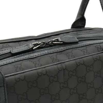 Pre-owned Gucci Sherry Line Black Green Red Color Nylon Leather Shoulder Bag ()