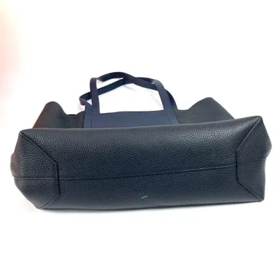 Pre-owned Hermes Black Navy Taurillon Clemence Leather Shoulder Bag Tote Bag ()