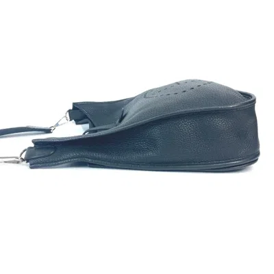 Pre-owned Hermes Black Taurillon Clemence Leather Shoulder Bag ()