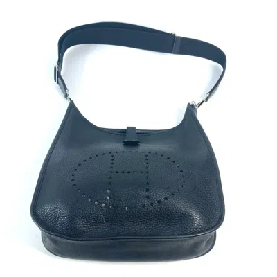 Pre-owned Hermes Black Taurillon Clemence Leather Shoulder Bag ()