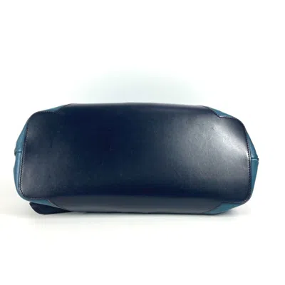 Pre-owned Hermes Blue Navy Leather Messenger Bag Shoulder Bag ()