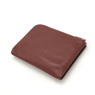 Pre-owned Hermes Bordeaux Chevre Leather Coin Purse/coin Case ()