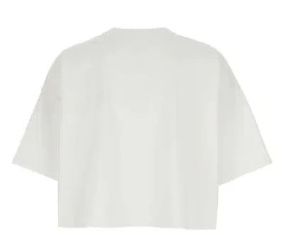Bottega Veneta White Cropped T-shirt With Heart Detail On The Pocket In Cotton Woman