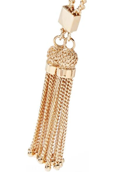 Shop Chloé Lynn Tasseled Gold-tone Necklace