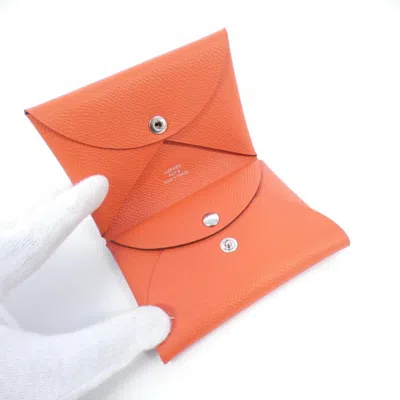 Pre-owned Hermes Capucine Epsom Leather Coin Purse/coin Case ()