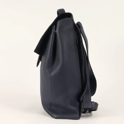 Pre-owned Hermes Navy Leather Backpack ()