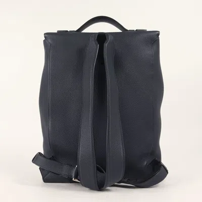Pre-owned Hermes Navy Leather Backpack ()