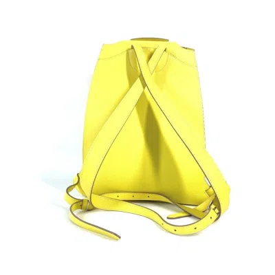 Pre-owned Hermes Yellow Leather Backpack ()