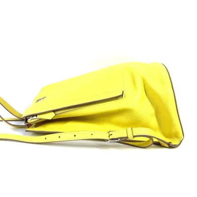 Pre-owned Hermes Yellow Leather Backpack ()