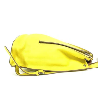 Pre-owned Hermes Yellow Leather Backpack ()