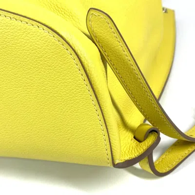 Pre-owned Hermes Yellow Leather Backpack ()