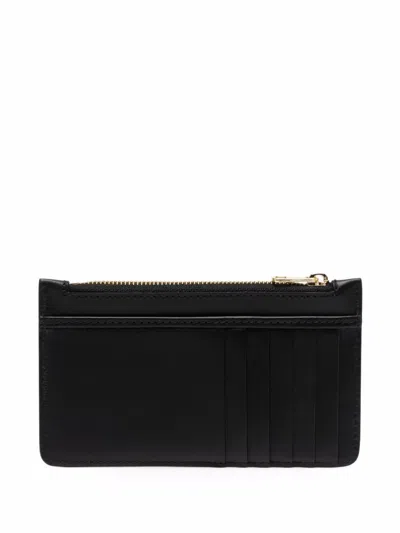 Apc A.p.c. Women Black Leather Willow Card Holder In Black