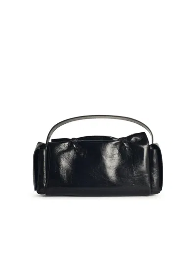 Acne Studios Women Mircro Multipocket Grained Leather Shoulder Bag In Black