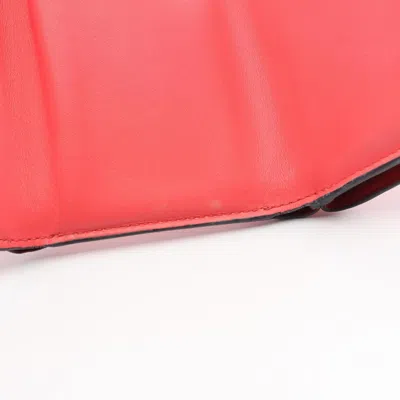 Pre-owned Loewe Pink Red Color Leather Wallet (tri-fold) () In Multi