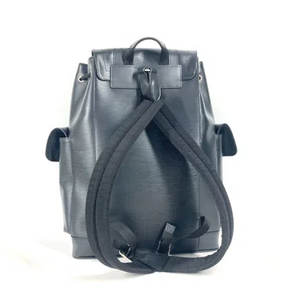 Pre-owned Louis Vuitton Black Blue Monogram Eclipse Epi Leather Backpack ()