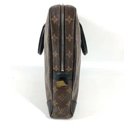 Pre-owned Louis Vuitton Black Brown Monogram Canvas Tote Bag ()