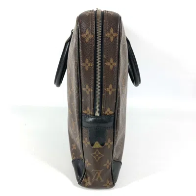 Pre-owned Louis Vuitton Black Brown Monogram Canvas Tote Bag ()