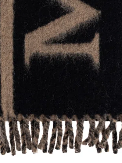 Alexander Mcqueen Alexander Mc Queen Black Camel Wool Scarf In Brown