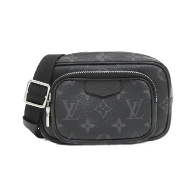 Pre-owned Louis Vuitton Black Coated Canvas Pochette Shoulder Bag ()