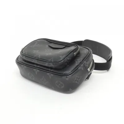 Pre-owned Louis Vuitton Black Coated Canvas Pochette Shoulder Bag ()