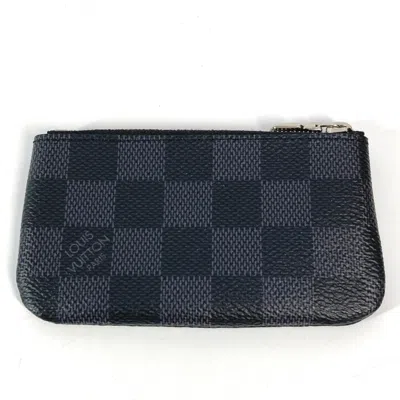 Pre-owned Louis Vuitton Black Damier Graphite Coin Purse/coin Case ()