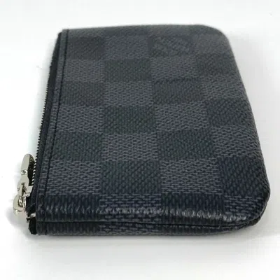 Pre-owned Louis Vuitton Black Damier Graphite Coin Purse/coin Case ()