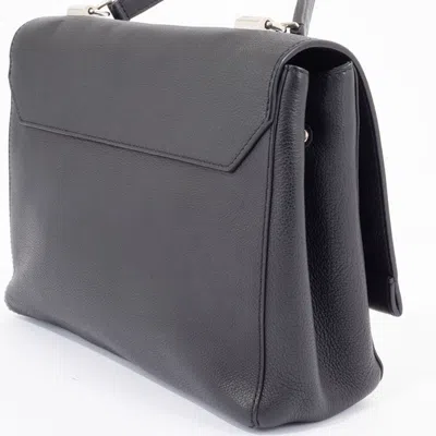 Pre-owned Louis Vuitton Black Leather Handbag Shoulder Bag ()