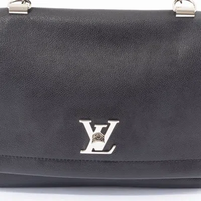 Pre-owned Louis Vuitton Black Leather Handbag Shoulder Bag ()