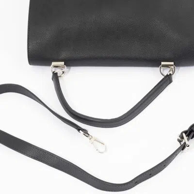 Pre-owned Louis Vuitton Black Leather Handbag Shoulder Bag ()