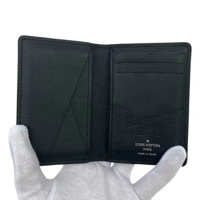Pre-owned Louis Vuitton Black Monogram Eclipse Monogram Eclipse Leather Wallet (bi-fold) ()