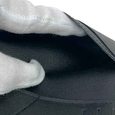 Pre-owned Louis Vuitton Black Monogram Eclipse Monogram Eclipse Leather Wallet (bi-fold) ()