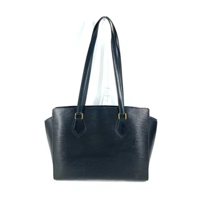 Pre-owned Louis Vuitton Black Noir Epi Leather Shoulder Bag Tote Bag ()