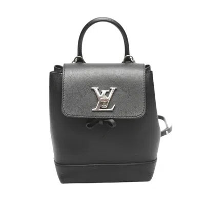 Pre-owned Louis Vuitton Black Noir Leather Backpack ()