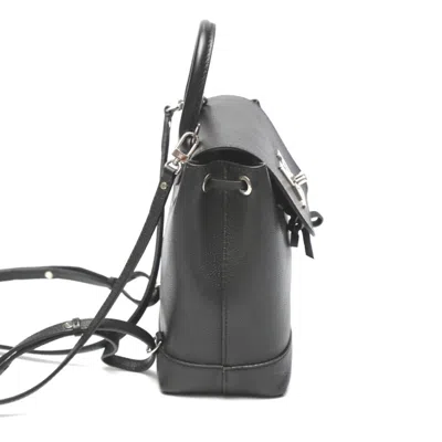 Pre-owned Louis Vuitton Black Noir Leather Backpack ()