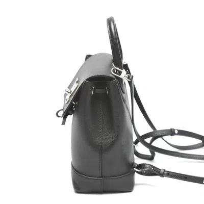 Pre-owned Louis Vuitton Black Noir Leather Backpack ()